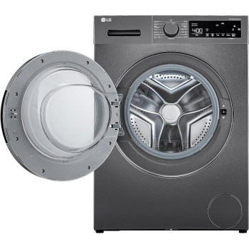 LG 8 Kg Washing Machine, Big Led, 15 Advance Washing Cycles, Allergy Care, 1200 Rpm, Dark Silver Color, Made In Turkey - F2T2TYM1S, 1 Year Warranty