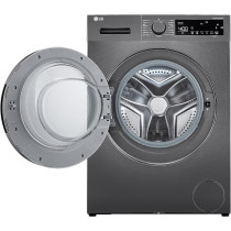 LG 8 Kg Washing Machine, Big Led, 15 Advance Washing Cycles, Allergy Care, 1200 Rpm, Dark Silver Color, Made In Turkey - F2T2TYM1S, 1 Year Warranty