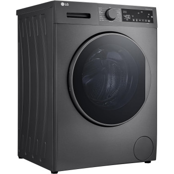 LG 8 Kg Washing Machine, Big Led, 15 Advance Washing Cycles, Allergy Care, 1200 Rpm, Dark Silver Color, Made In Turkey - F2T2TYM1S, 1 Year Warranty