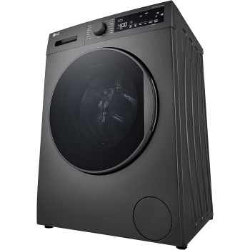 LG 8 Kg Washing Machine, Big Led, 15 Advance Washing Cycles, Allergy Care, 1200 Rpm, Dark Silver Color, Made In Turkey - F2T2TYM1S, 1 Year Warranty