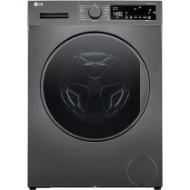 LG 8 Kg Washing Machine, Big Led, 15 Advance Washing Cycles, Allergy Care, 1200 Rpm, Dark Silver Color, Made In Turkey - F2T2TYM1S, 1 Year Warranty