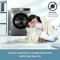 Panasonic 8Kg 1400 Rpm Front Load Washing Machine, Silver - NA-148MG2, 1 Year Warranty