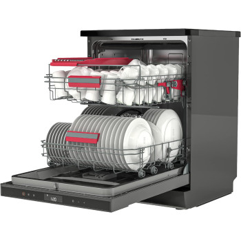 Toshiba Dishwasher 15 Place Settings, 3 Layer Basket, Origin Inverter, 8 Programmes, 4 Functions, DW-15F3ME(BS) - 1 Year Warranty