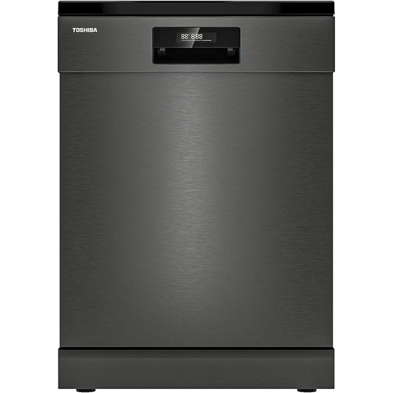 Toshiba Dishwasher 15 Place Settings, 3 Layer Basket, Origin Inverter, 8 Programmes, 4 Functions, DW-15F3ME(BS) - 1 Year Warranty