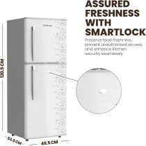 Nikai 170L Gross, 112L Net Double Door Refrigerator With Vegetable Crisper And Adjustable Glass Shelves, Convenient Defrosting And Temperature Control, Ideal For Kitchen, Bedroom, Office And Hotels - Nrf170Dn3M (Silver), 1 Year Warranty