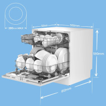 Comfee Tabletop Dishwahser 8 Place Compact Dishwasher With 7 Programmes Settings, Super Quiet And Quick, Led Display, Delay Start And Wifi Function App Control, 1 Year Warranty