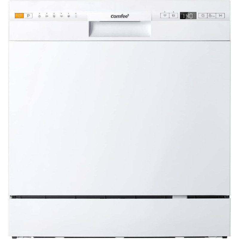 Comfee Tabletop Dishwahser 8 Place Compact Dishwasher With 7 Programmes Settings, Super Quiet And Quick, Led Display, Delay Start And Wifi Function App Control, 1 Year Warranty