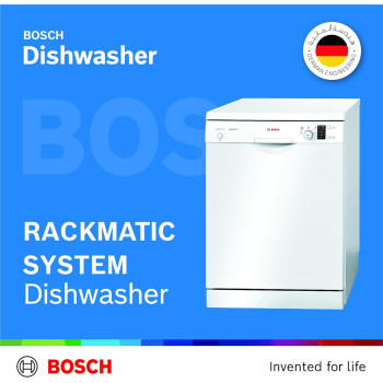 Bosch Standing Dishwasher, 12 Place Settings Dishwashers, German Engineering Bosch Dishwasher, Dishwasher Machine Sms50E92Gc, 1 Year Warranty