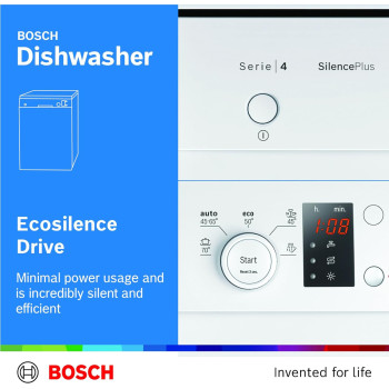 Bosch Standing Dishwasher, 12 Place Settings Dishwashers, German Engineering Bosch Dishwasher, Dishwasher Machine Sms50E92Gc, 1 Year Warranty