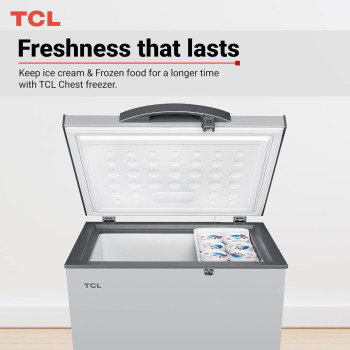 TCL 188Litre Chest Freezer Mechanical Control-Silver, 1 Year Warranty