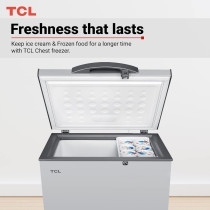 TCL 188Litre Chest Freezer Mechanical Control-Silver, 1 Year Warranty