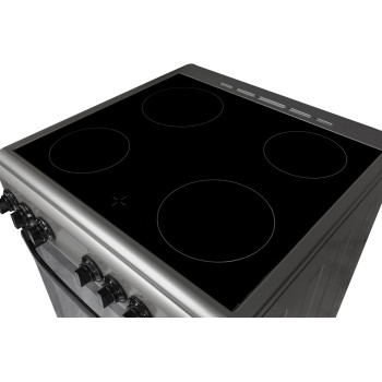 Wolf Power Freestanding 60X60 Cm Ceramic Cooker, 4 Cooking Zones, 65 Litres Electric Oven With Turbo Fan, Stainless Steel, Wcr6060Cermf, 1 Year Warranty"Min 1 Year Manufacturer Warranty"