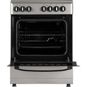 Wolf Power Freestanding 60X60 Cm Ceramic Cooker, 4 Cooking Zones, 65 Litres Electric Oven With Turbo Fan, Stainless Steel, Wcr6060Cermf, 1 Year Warranty"Min 1 Year Manufacturer Warranty"