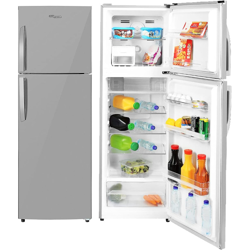Super General 360 Litres Gross Compact Double Door Refrigerator-Freezer, No-Frost, Led-Light, Inox, SGR-360I, 1 Year Warranty