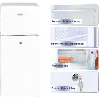 Super General 175 Litres Gross Compact Double Door Refrigerator-Freezer, Reversible Door, Tropical Compressor, White, Sgr-175-H, 48 X 53 X 115 Cm, 1 Year Warranty