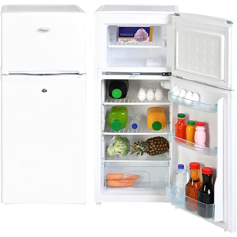 Super General 175 Litres Gross Compact Double Door Refrigerator-Freezer, Reversible Door, Tropical Compressor, White, Sgr-175-H, 48 X 53 X 115 Cm, 1 Year Warranty