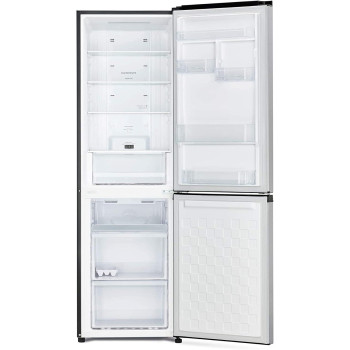 Hitachi 410L Gross Bottom Mount Double Door Refrigerator, 2 Doors No Frost Fridge Freezer, Inverter Control With Dual Fan Cooling, Eco Thermo-Sensor, Bottle And Wine Shelf, Premium Silver, Rb410Puk6Psv, 1 Year Warranty