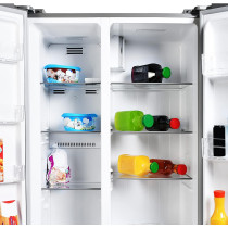 Super General 600 Litres Gross Side-By-Side Refrigerator-Freezer, Digital Control, Silver, SGR-710-SBS, 1 Year Warranty