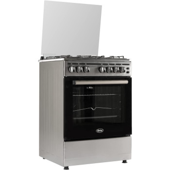 Terim TERGC6064ST, 60 Cm Gas Cooking Range, 4 Gas Burners With Semicast Iron Pan Support, Stainless Steel, Made In Turkey, Min 1 Year Manufacturer Warranty
