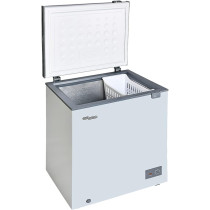 Super General Chest-Freezer 200 Liter Gross Volume, Sgf-222-Hms, Grey, Compact Deep-Freezer With Storage-Basket, Lock And Key, Wheels, 70 X 55 X 85 Cm, 1 Year Warranty