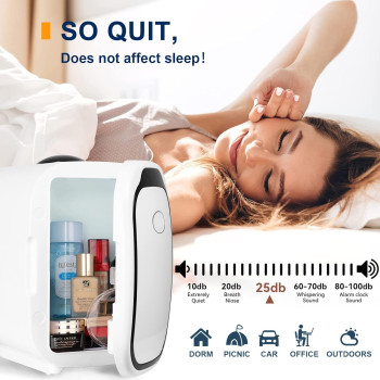 TDOO Mini Makeup Fridge, 6 Liter 9 Can Ac Dc Portable Thermo Electric Cooler And Warmer Refrigerators For Skincare, Beverage, Food, Home, Office And Car, Includes Plugs For Home Outlet And 12V Car Charger, 1 Year Warranty