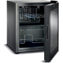 Kenwood Beverage Cooler 12 Bottles Wine Cooler Refrigerator With Double Glass Door, Blue Light, Smart Temperature Control Bcm12.000Bk, Black, 1 Year Warranty