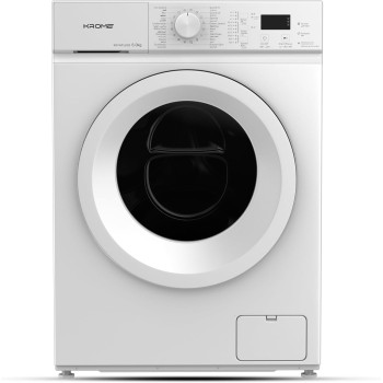 Krome 6 Kg 1000 Rpm Front Load Washing Machine, Led Display With Universal Motor, 5 Star Energy Efficient, 16 Wash Programs With Variable Temperature Setting, White - KR-WFL60S, 1 Year Warranty