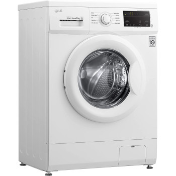 LG 7 Kg Front Load Washing Machine, 6 Motion Direct Drive Motor, White Color, Sleek Design, Smart Diagnosis, 10 Years Warranty Of Motor- FH2J3QDNG0P