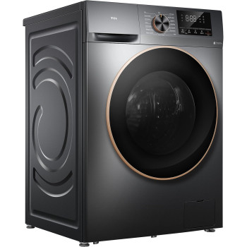 TCL 10Kg Washer Front Load Washing Machine, 1200 RPM, Direct Drive Inverter Motor, 15 Washing Programs, Fully Automatic Washer, Grey, P210FLG, 1 Year Warranty