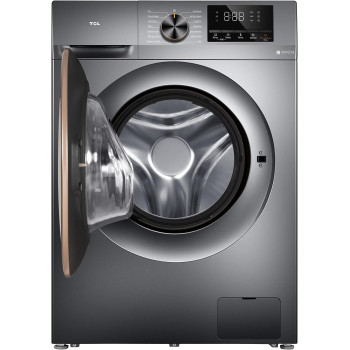 TCL 10Kg Washer Front Load Washing Machine, 1200 RPM, Direct Drive Inverter Motor, 15 Washing Programs, Fully Automatic Washer, Grey, P210FLG, 1 Year Warranty