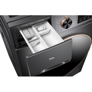 TCL 10Kg Washer Front Load Washing Machine, 1200 RPM, Direct Drive Inverter Motor, 15 Washing Programs, Fully Automatic Washer, Grey, P210FLG, 1 Year Warranty