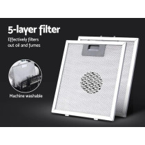 Baumatic 60 Cm Standard Hood Twin Motor 400m3hr Silver BMECH6FS - 2 Year Warranty