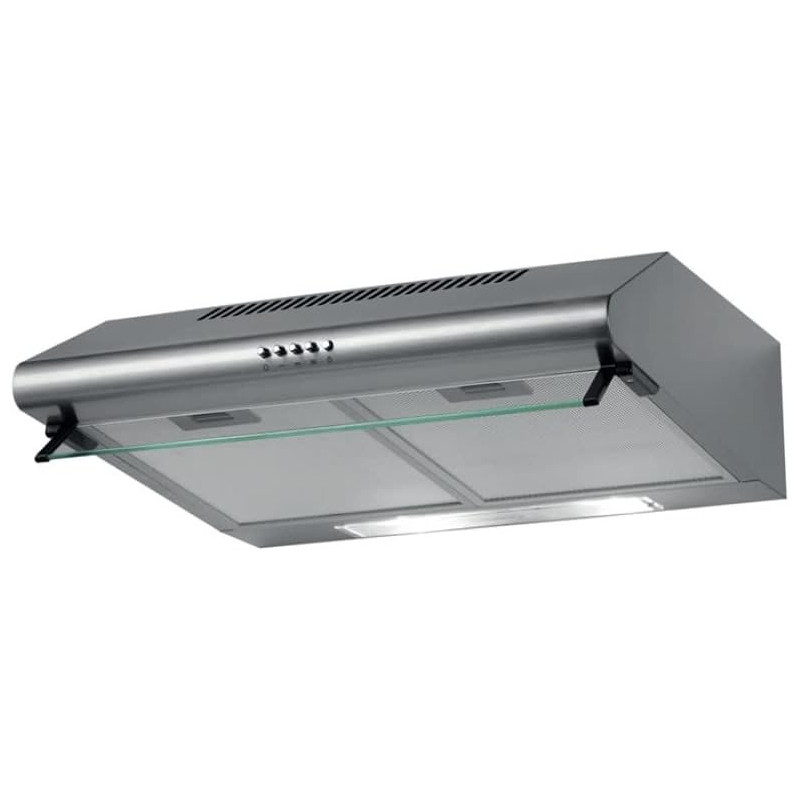 Baumatic 60 Cm Standard Hood Twin Motor 400m3hr Silver BMECH6FS - 2 Year Warranty