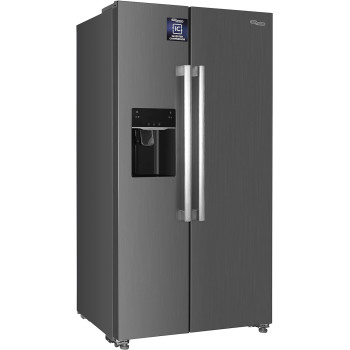 Super General 650 Litres Gross Side-By-Side Refrigerator-Freezer With Water Dispenser, Digital Control, Silver, SGR-870-SBS, 1 Year Warranty