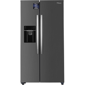 Super General 650 Litres Gross Side-By-Side Refrigerator-Freezer With Water Dispenser, Digital Control, Silver, SGR-870-SBS, 1 Year Warranty