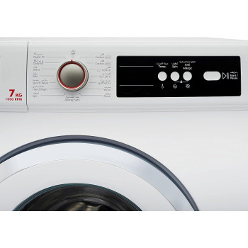 Hoover Washing Machine Front Load Fully Automatic, 7Kg 1000 Rpm Washer, White, Made In Turkey, HWM-V710-W, Min 1 Year Manufacturer Warranty
