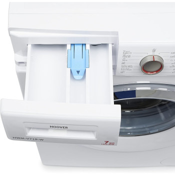 Hoover Washing Machine Front Load Fully Automatic, 7Kg 1000 Rpm Washer, White, Made In Turkey, HWM-V710-W, Min 1 Year Manufacturer Warranty