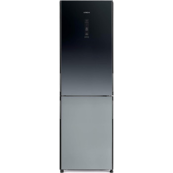 Hitachi 410L Gross Bottom Mount Double Door Refrigerator RBG410PUK6XXGR, 10 Year Warranty On Inverter Compressor, 2 Doors Fridge, Dual Fan Cooling, Hybrid Freezing, Bottle And Wine Shelf, Gradation Grey