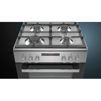 Siemens 60X60 Cm 4 Gas Burners Free Standing Gas Cooker With Fan Inside Oven, Stainless Steel Hx8P3Ae50M "Min 1 Year Manufacturer Warranty"