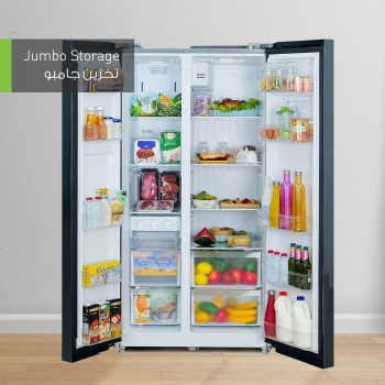 Panasonic 700 Litres, Side By Side Refrigerator, Stainless Steel Finish- NR-BS703MS, 1 Year Warranty