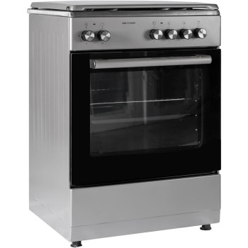 Wolf Power 60X60 Cm Hotplate Cooker, 4 Cooking Zones, 65 Litres Oven With Fan, Automatic Ignition, Stainless Steel, WGC6060HERMF, 1 Year Warranty (No Cable Included)