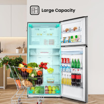 Hisense 729 Liter Refrigerator Double Door With Ice Maker Inverter Compressor Silver Model RT729N4WSU, Min 1 Year Manufacturer Warranty