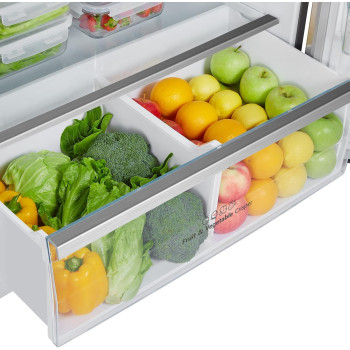 Hisense 729 Liter Refrigerator Double Door With Ice Maker Inverter Compressor Silver Model RT729N4WSU, Min 1 Year Manufacturer Warranty