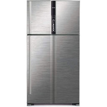 Hitachi 990L Gross Top Mount Double Door Premium Refrigerator RV990PUK1KBSL, 10 Year Warranty On Inverter Compressor, 2 Doors Fridge, Dual Fan Cooling, LED Panel, Twist Ice Tray, Brilliant Silver
