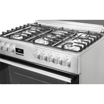 Gorenje Gi9321X 90 Cm Freestanding Gas Cooker, 105 Litres Multifunction Fan Oven, Cast Iron Pan Support, Easy Cleaning With Aqua Clean Function, Stainless Steel, 1 Year Warranty