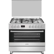 Gorenje Gi9321X 90 Cm Freestanding Gas Cooker, 105 Litres Multifunction Fan Oven, Cast Iron Pan Support, Easy Cleaning With Aqua Clean Function, Stainless Steel, 1 Year Warranty