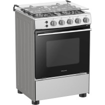Hisense Freestanding 60 Cm Gas Cooker With 4 Burners With Ffd Autoignition, Cast Iron Pan Support, Wok Burner, Glass Lid, Oven Cap, Gas Gril, 1 Year Warranty