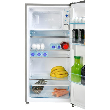 Super General 170 Liter Gross Volume Compact Design-Refrigerator SGR-186, Black Silver, Beverage-Fridge With Mirrored Door, Freezer-Box, 1 Year Warranty