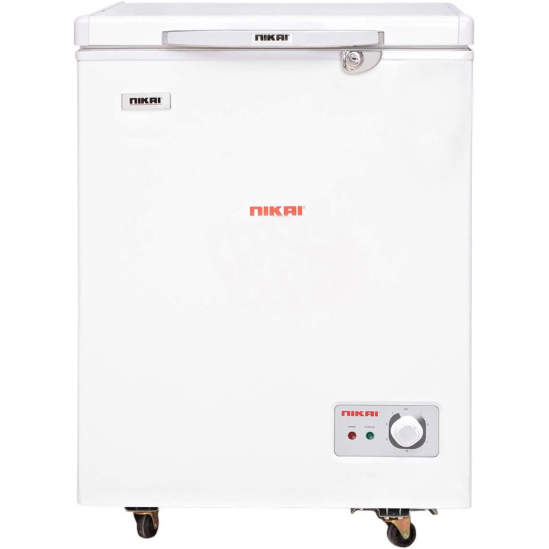 Nikai Freestanding Chest Freezer With Four Wheels, White, 150 Litre, NCF150N, 1 Year Warranty