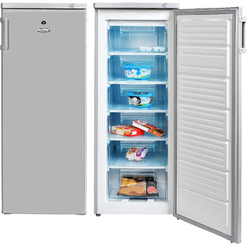 Super General Upright Freezer 330 Liter Gross Volume, Sguf-307-Hs, Silver, Compact Deep-Freezer With 6 Plastic Drawers, Lock And Key, 55 X 58 X 143 Cm, 1 Year Warranty